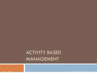 Activity Based Management