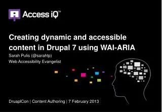 Creating dynamic and accessible content in Drupal 7 using WAI-ARIA