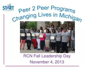 Peer 2 Peer Programs Changing Lives in Michigan