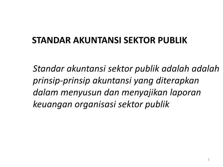 standar akuntansi sektor publik