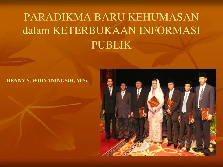 paradikma baru kehumasan dalam keterbukaan informasi publik