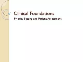 Clinical Foundations