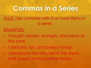 Commas in a Series