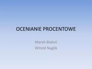 ocenianie procentowe