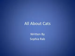 All About Cats