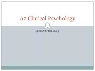 A2 Clinical Psychology
