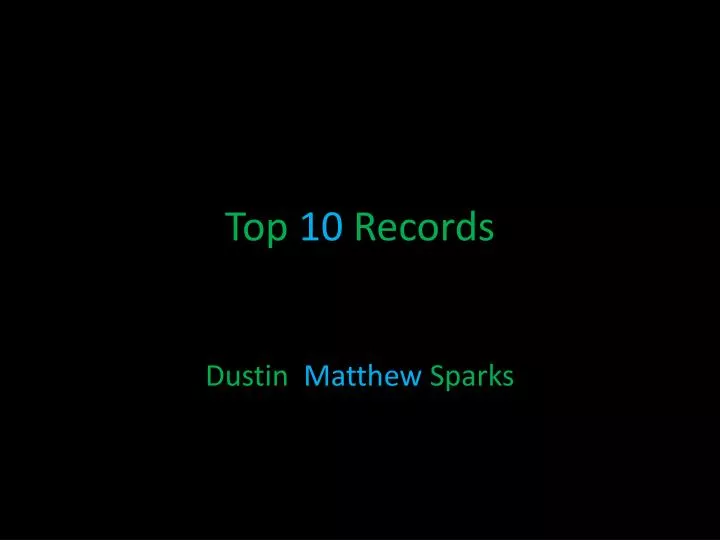 top 10 records
