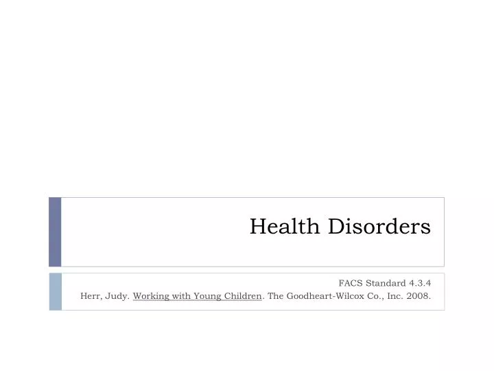 health disorders