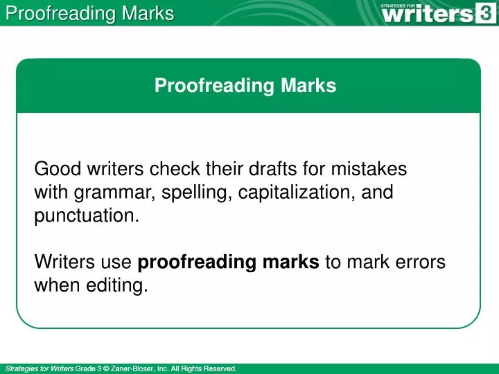 proofreading marks