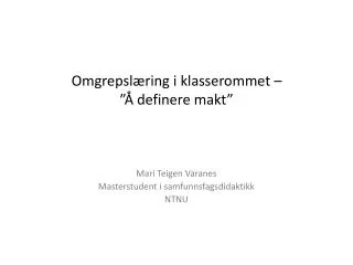 omgrepsl ring i klasserommet definere makt