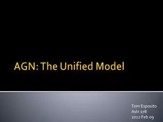 AGN: The Unified Model