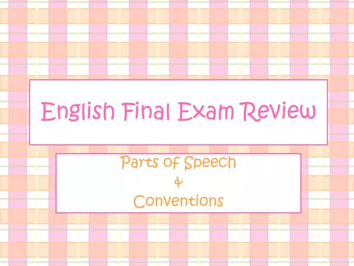 english final exam review