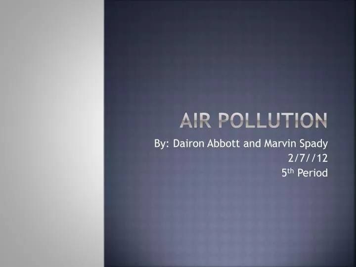 air pollution