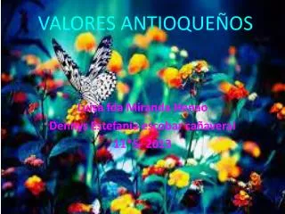 valores antioque os