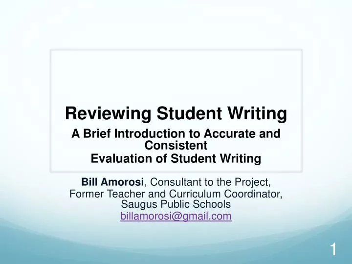 reviewing student writing