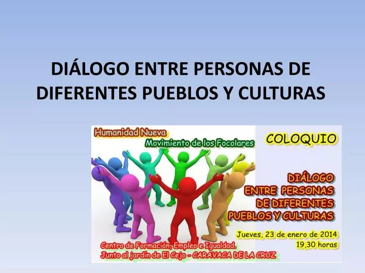 di logo entre personas de diferentes pueblos y culturas