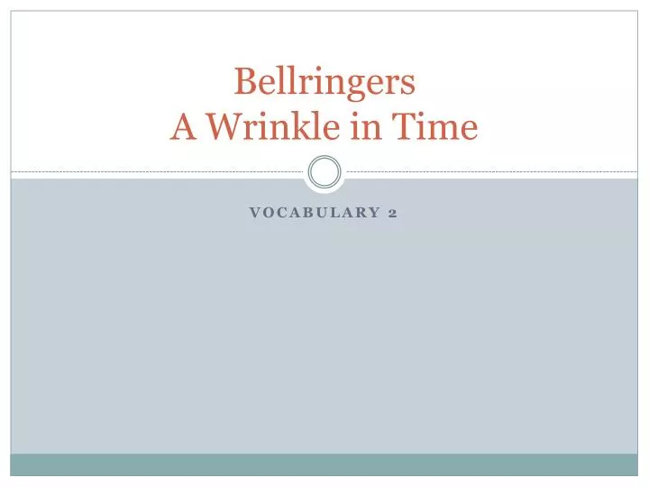 bellringers a wrinkle in time