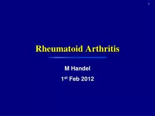 Rheumatoid Arthritis