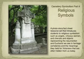 Cemetery Symbolism Part 4 Religious Symbols
