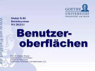 benutzer oberfl chen