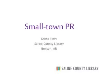 Small-town PR