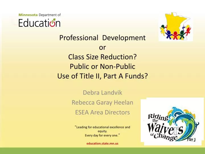 professional development or class size reduction public or non public use of title ii part a funds