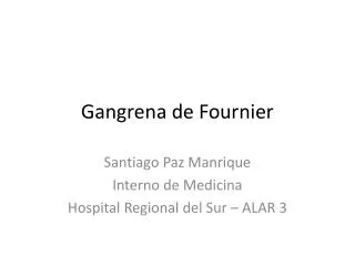 gangrena de fournier