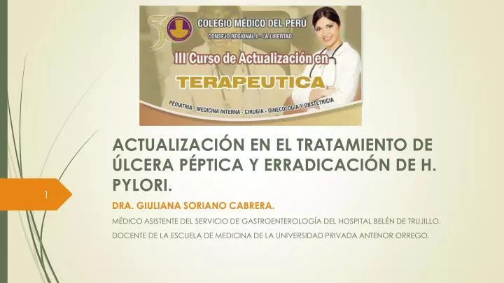 actualizaci n en el tratamiento de lcera p ptica y erradicaci n de h pylori