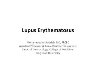 Lupus Erythematosus