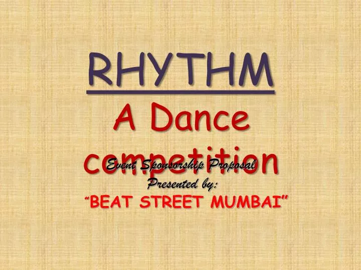 rhythm a dance competition