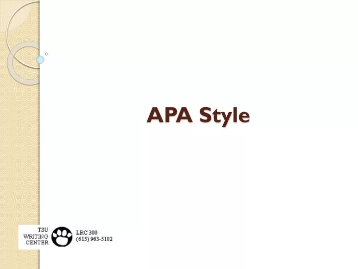 PPT - APA Style PowerPoint Presentation, free download - ID:1898137