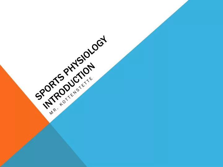 sports physiology introduction