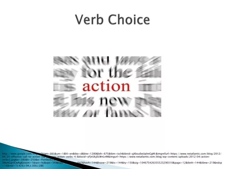 verb choice