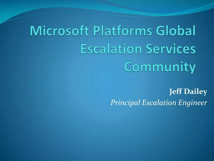 microsoft platforms global escalation services community