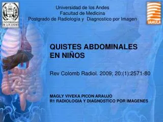 quistes abdominales en ni os