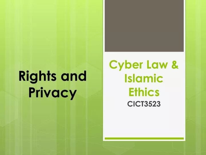 cyber law islamic ethics