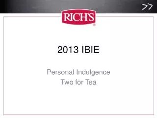 2013 IBIE