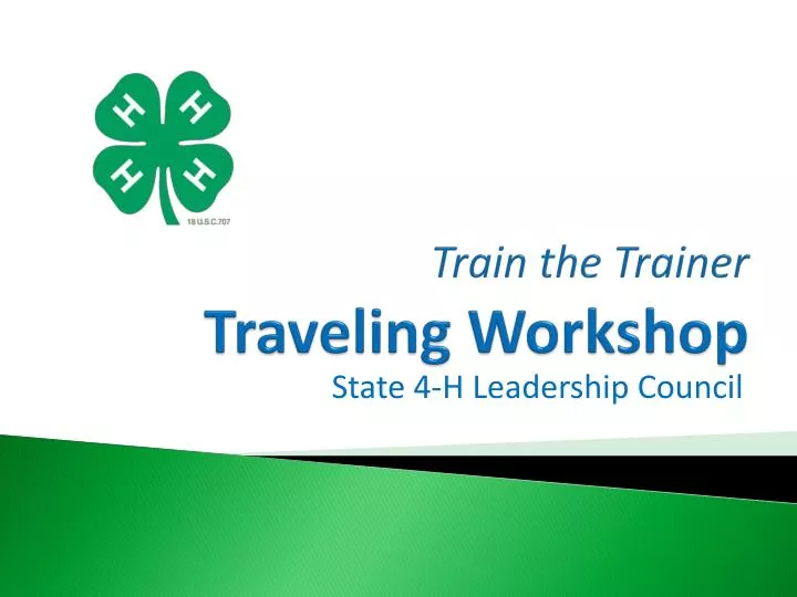 train the trainer traveling workshop