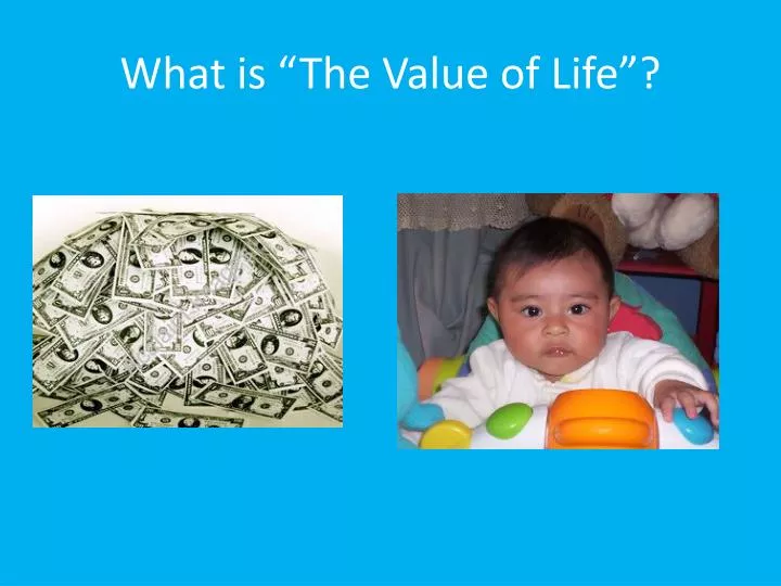what is the value of life