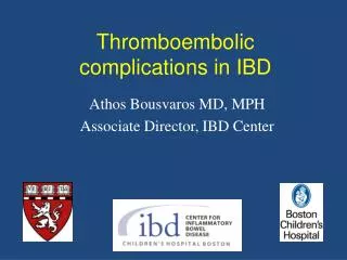 Thromboembolic complications in IBD