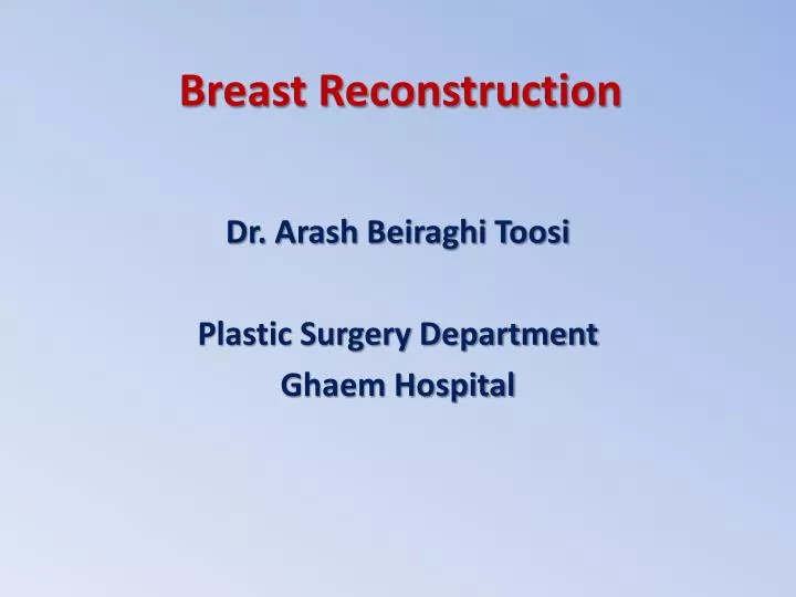 breast reconstruction