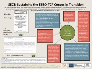 SECT: Sustaining the EEBO-TCP Corpus in Transition