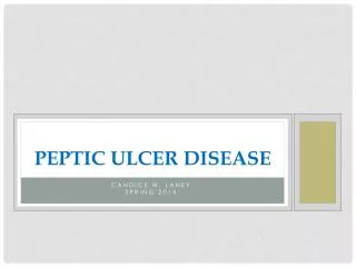 Peptic Ulcer Disease