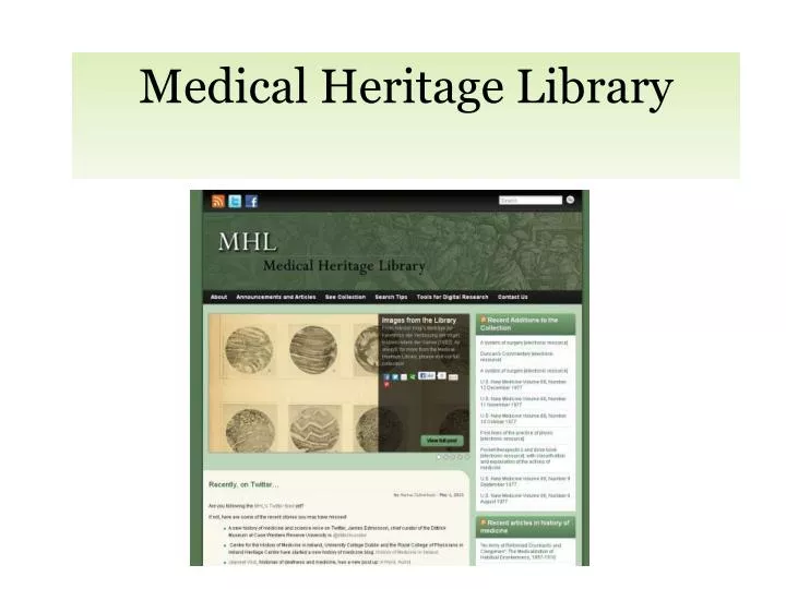 medical heritage library