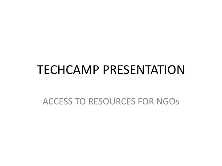 techcamp presentation