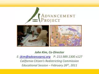 John Kim, Co-Director E: jkim@advanceproj.org P: 213.989.1300 x127