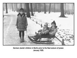 German Jewish children in Berlin prior to the Nazi seizure of power. January 1929.
