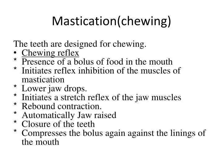 mastication chewing