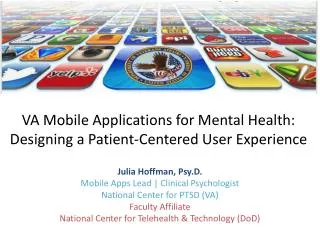 VA Mobile Applications for Mental Health: Designing a Patient-Centered User Experience