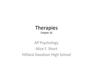 Therapies Chapter 16
